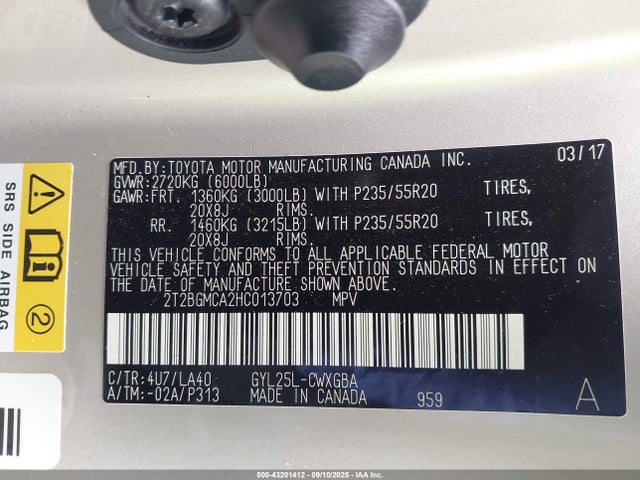 Lexus RX 2017 2T2BGMCA2HC013703 Image 9
