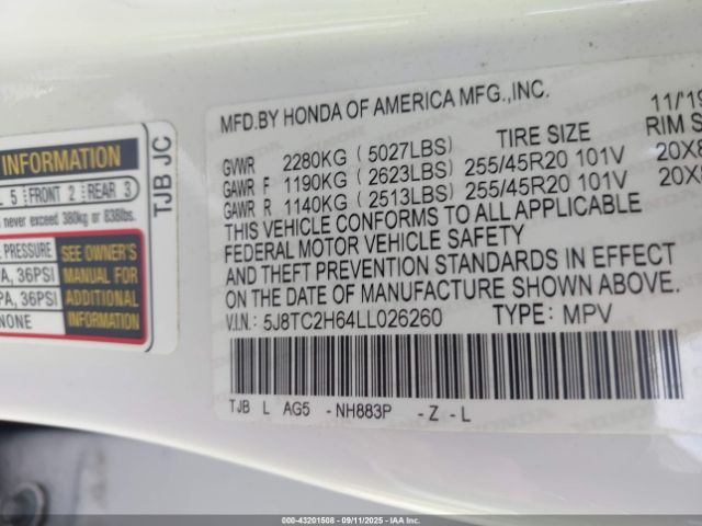 2020 ACURA RDX 5J8TC2H64LL026260 Photo 8