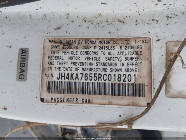 1994 ACURA LEGEND JH4KA7655RC018201 Photo 8