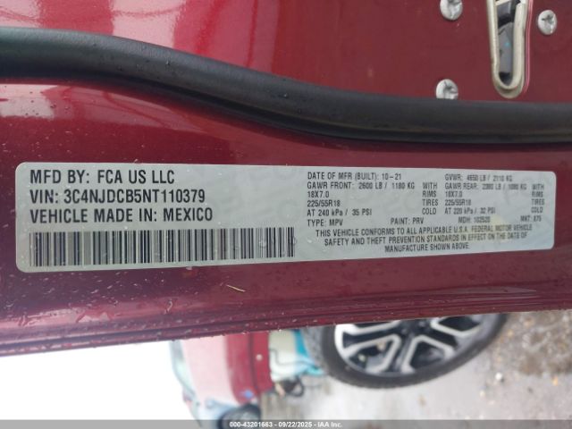 2022 JEEP COMPASS 3C4NJDCB5NT110379 Photo 8