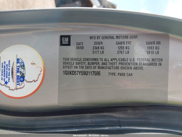 2009 CADILLAC DTS 1G6KD57Y59U117586 Photo 8