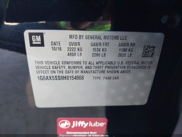 2017 CADILLAC CTS 1G6AX5SS8H0154868 Photo 8