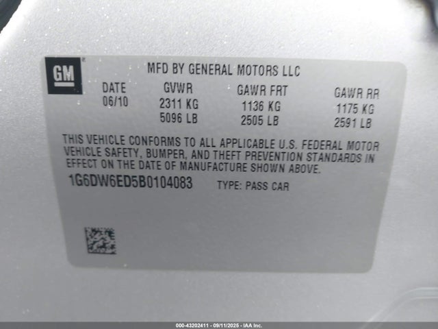 2011 CADILLAC STS 1G6DW6ED5B0104083 Photo 8