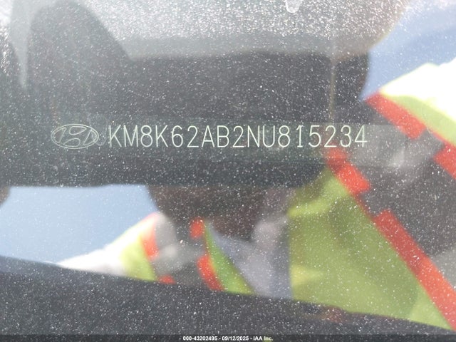 2022 Hyundai Kona Sel მანქანა იყიდება აუქციონზე, vin: KM8K62AB2NU815234, აუქციონის ნომერი: 43202495