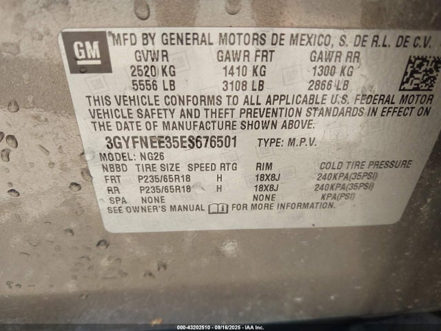 2014 CADILLAC SRX 3GYFNEE35ES676501 Photo 8