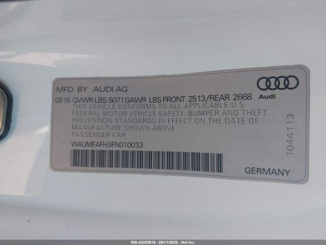 2015 AUDI A5 WAUMFAFH3FN010033 Photo 8