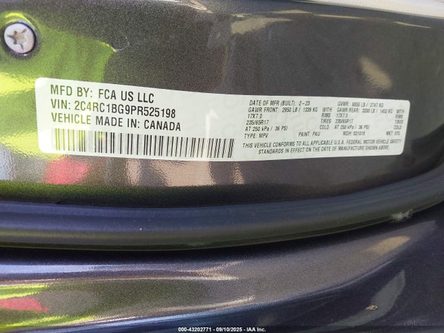 Chrysler Pacifica Touring L 2023 2C4RC1BG9PR525198 Image 9
