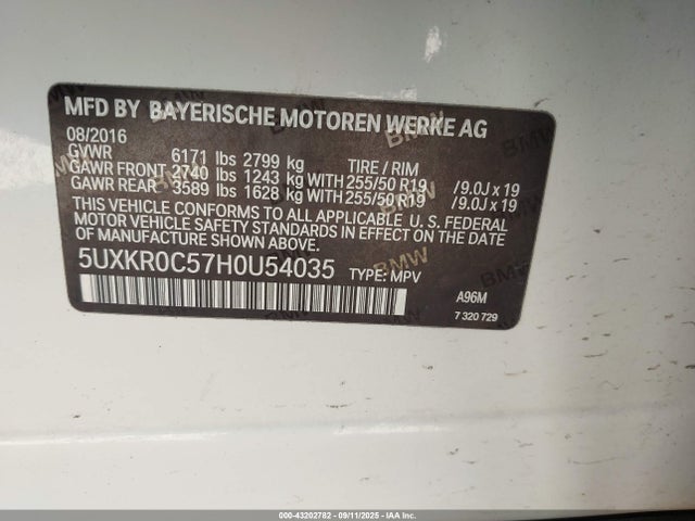 5UXKR0C57H0U54035 BMW X5