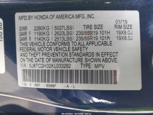 2019 ACURA RDX 5J8TC2H32KL033292 Photo 8