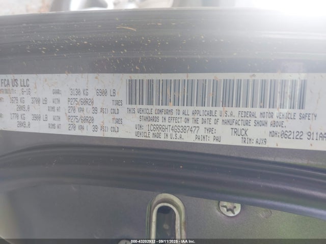 RAM 1500 2016 1C6RR6HT4GS387477 Image 9