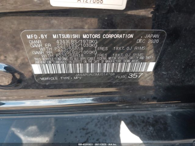 2021 MITSUBISHI OUTLANDER SPORT JA4APUAU3MU014766 Photo 8