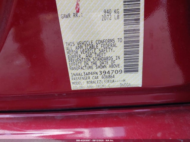 1N4AL3AP4FN394709 Nissan 2015