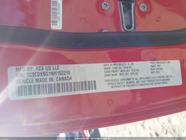 2022 DODGE CHARGER 2C3CDXBG1NH152218 Photo 8