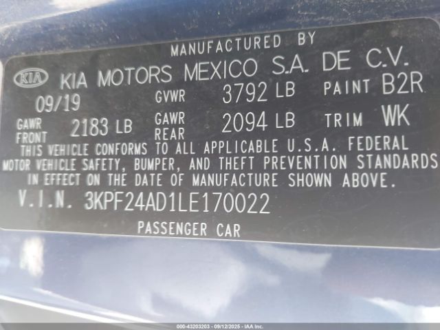 2020 KIA FORTE 3KPF24AD1LE170022 Photo 8