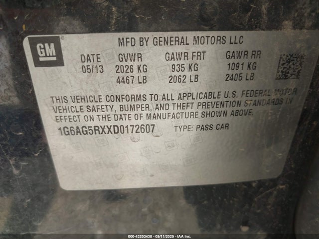 2013 CADILLAC ATS 1G6AG5RXXD0172607 Photo 8