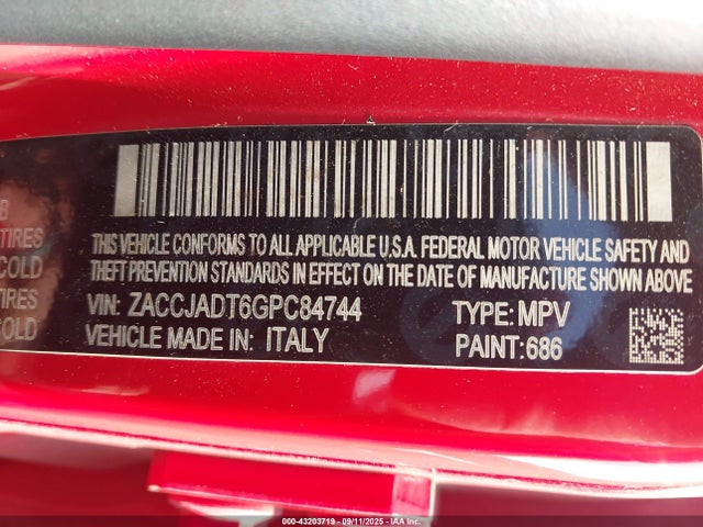 Jeep Renegade 2016 ZACCJADT6GPC84744 Image 9