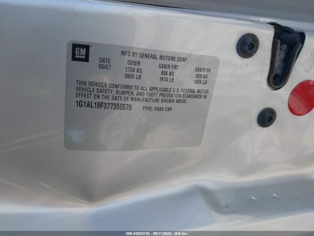 2007 CHEVROLET COBALT 1G1AL18F377350579 Photo 8