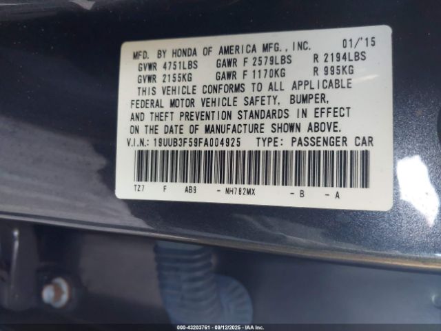 2015 ACURA TLX 19UUB3F59FA004925 Photo 8