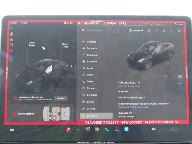 2024 TESLA MODEL Y 7SAYGDED1RF122837 Photo 6