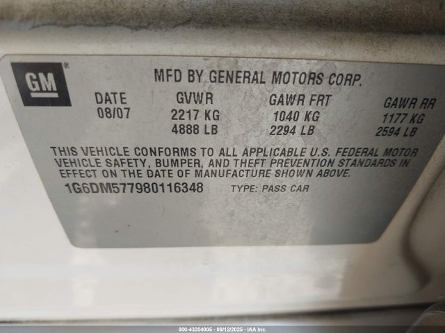 2008 CADILLAC CTS 1G6DM577980116348 Photo 8