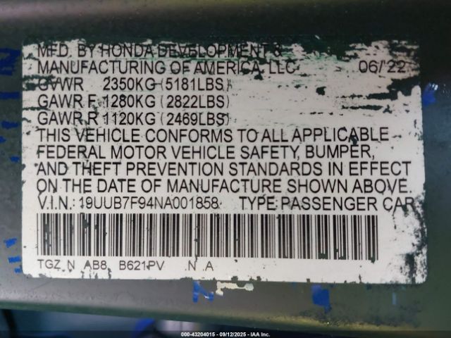 2022 ACURA TLX 19UUB7F94NA001858 Photo 8