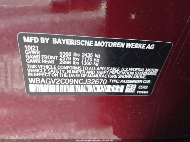 2022 BMW 840 GRAN COUPE WBAGV2C09NCJ32670 Photo 8