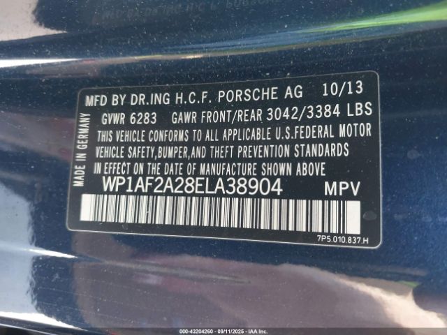 2014 PORSCHE CAYENNE WP1AF2A28ELA38904 Photo 8