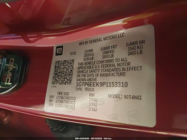 1GTP6EEK9P1153310 GMC l3b