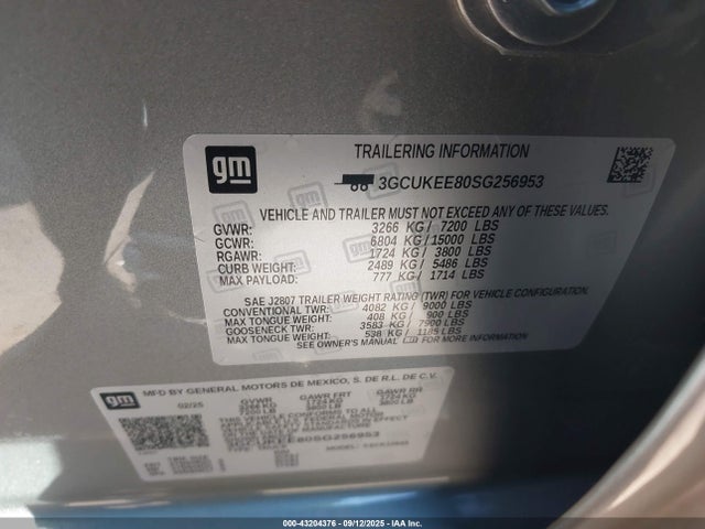 Chevrolet lz0 2025 3GCUKEE80SG256953 Image 9