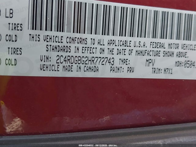 Dodge Grand Caravan Se Plus 2017 2C4RDGBG2HR772743 Image 9