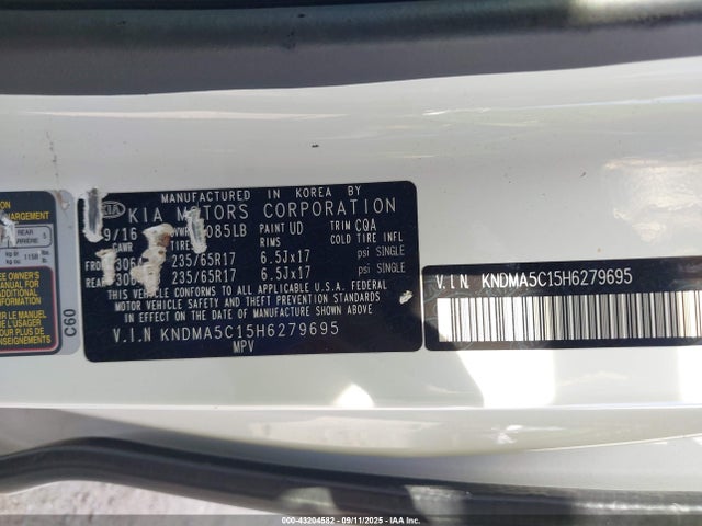 KNDMA5C15H6279695 KIA 2017