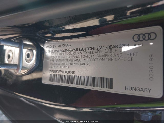 2017 AUDI A3 WAUJ8GFF6H1050146 Photo 8