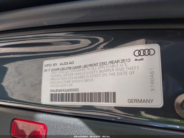 2018 AUDI A4 WAUENAF43JA059303 Photo 8
