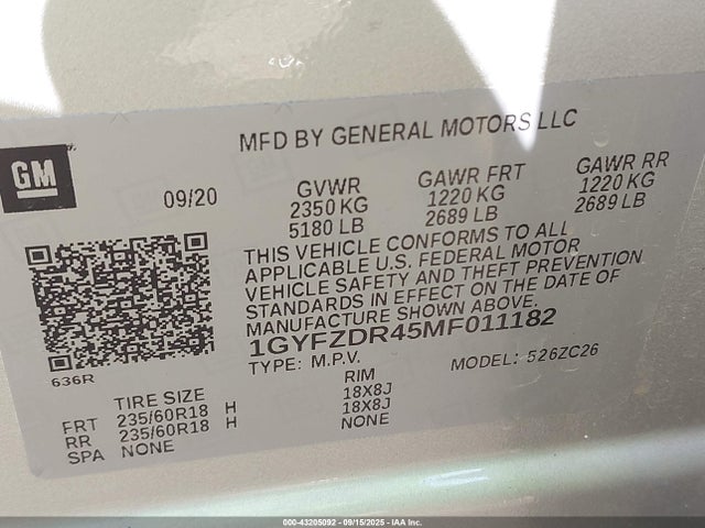 2021 CADILLAC XT4 1GYFZDR45MF011182 Photo 8