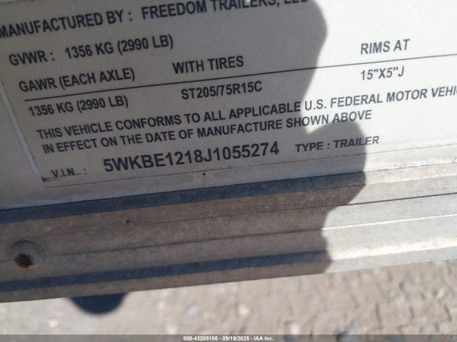 5WKBE1218J1055274 Freedom 2018