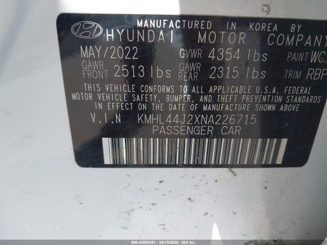 KMHL44J2XNA226715 Hyundai t-gdi gamma ii