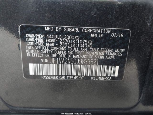 2018 SUBARU WRX STI JF1VA2N60J9833621 Photo 8