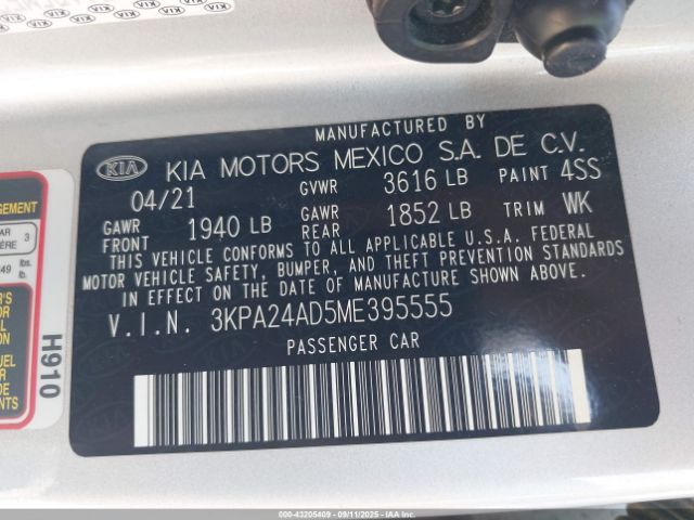 2021 KIA RIO 3KPA24AD5ME395555 Photo 8