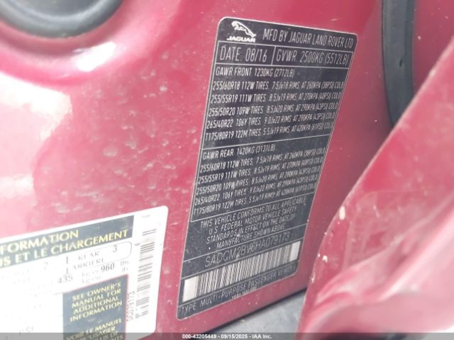 2017 JAGUAR F-PACE SADCM2BV6HA079173 Photo 8