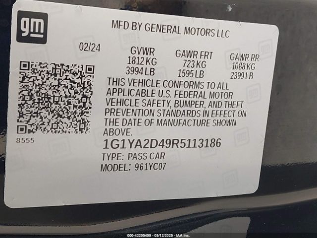 2024 CHEVROLET CORVETTE STINGRAY 1G1YA2D49R5113186 Photo 8