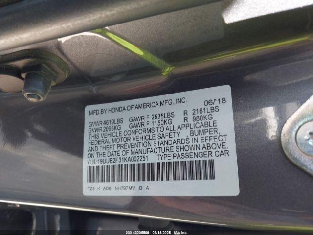 2019 ACURA TLX 19UUB2F31KA002251 Photo 8