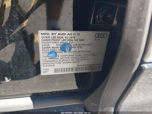 2019 AUDI Q7 WA1AHAF76KD029693 Photo 8