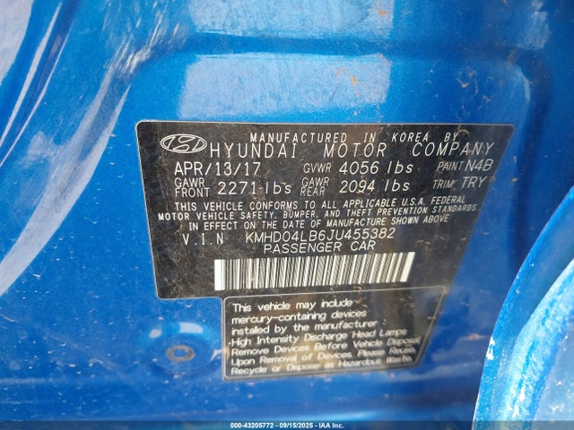 KMHD04LB6JU455382 Hyundai g 1.6 dohc t-gdi