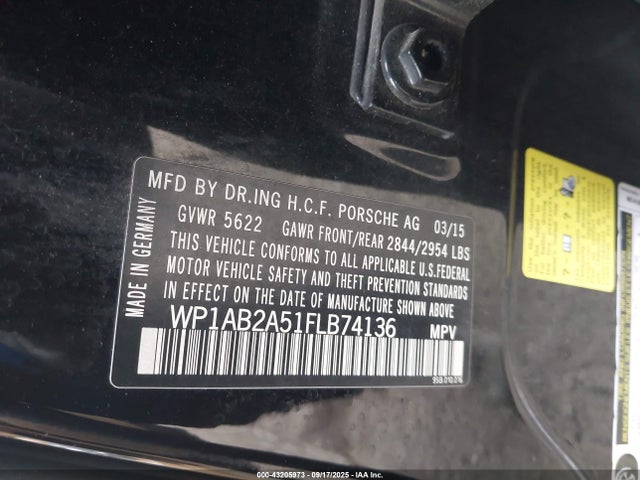 Porsche Macan 2015 WP1AB2A51FLB74136 Image 9