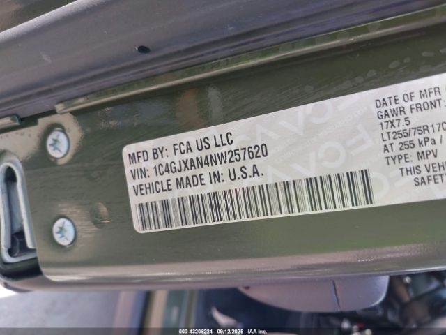 2022 JEEP WRANGLER 1C4GJXAN4NW257620 Photo 8