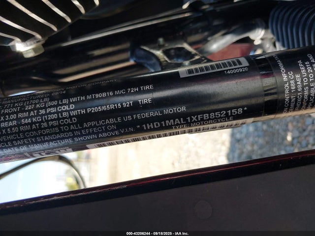 2015 HARLEY-DAVIDSON FLHTCUTG 1HD1MAL1XFB852158 Photo 9