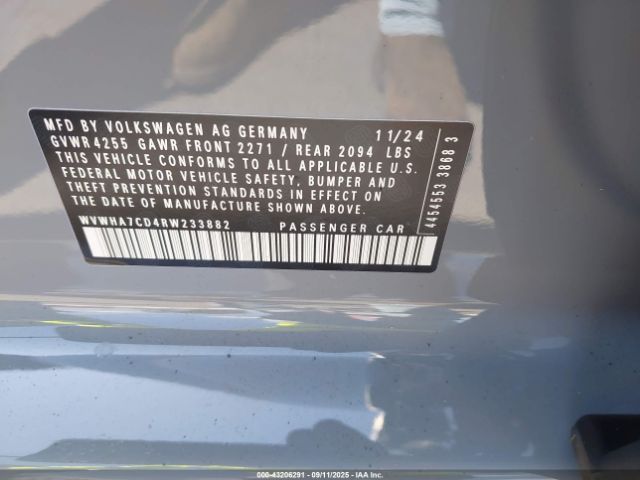 2024 VOLKSWAGEN GOLF GTI WVWHA7CD4RW233882 Photo 8