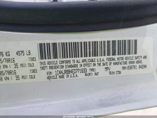 1C4NJRBB4ED771633 Jeep Patriot