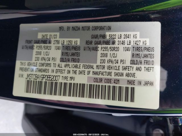 2023 MAZDA CX-9 JM3TCBAY9P0652007 Photo 8