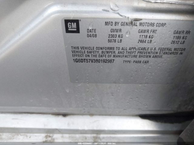 2008 CADILLAC CTS 1G6DT57V380192987 Photo 8